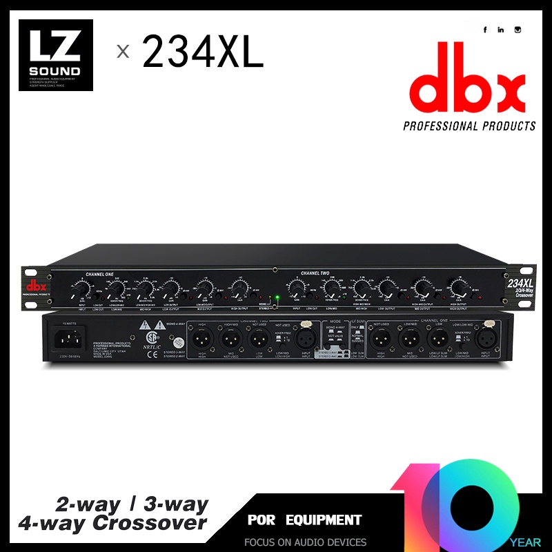 234Xl Crossover Professional Stereo 2/3 Way Mono 4 Way Crossover For