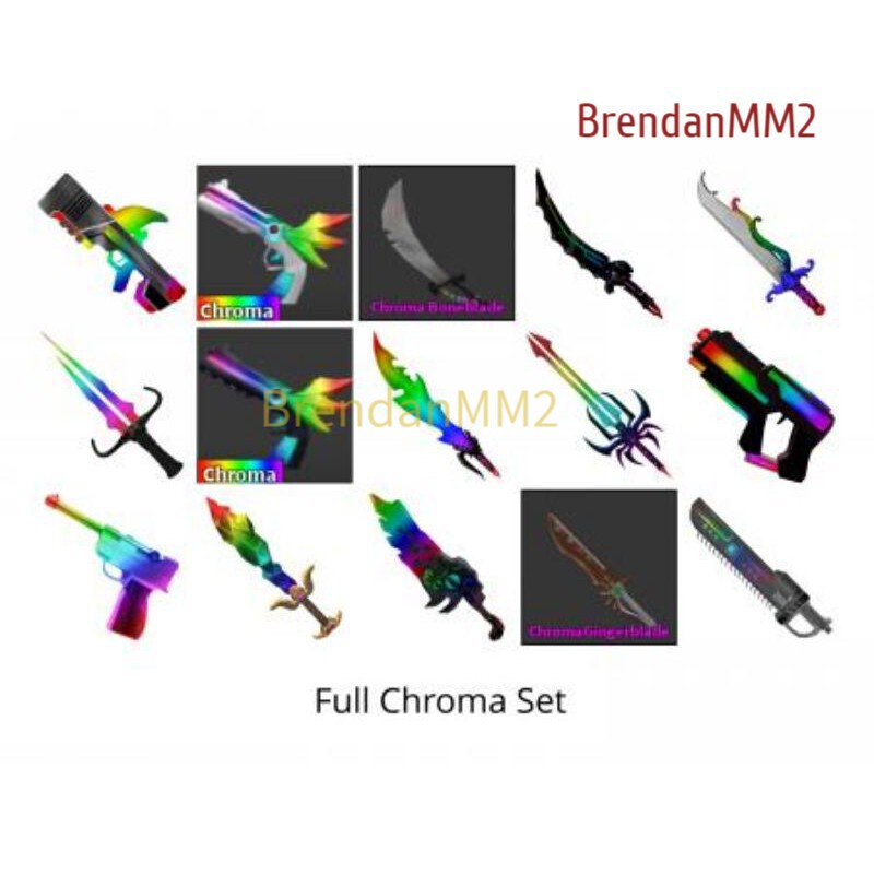 Full Chroma Weapon Set Murder Mystery 2 Roblox Shopee Malaysia