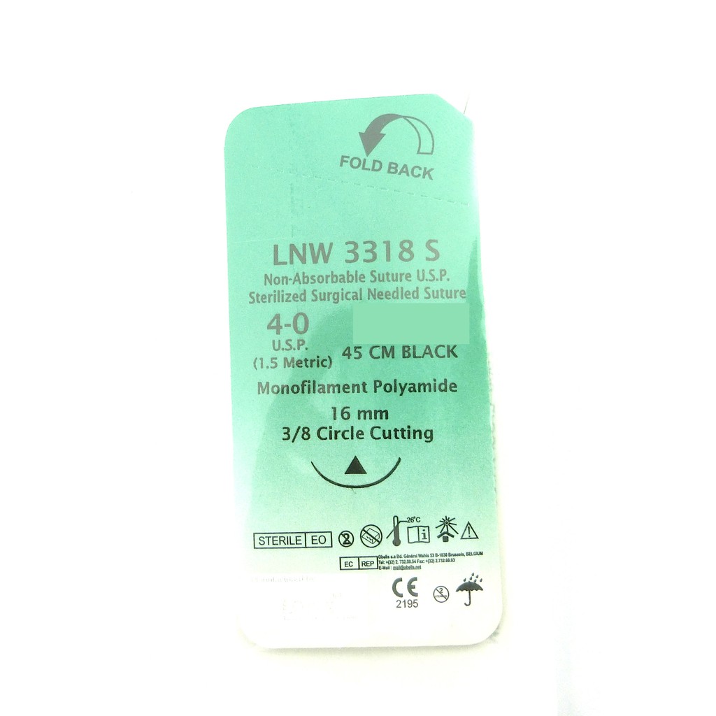 Surgical Nylon Sutures 45 cm Black 40, 16 MM Shopee Malaysia