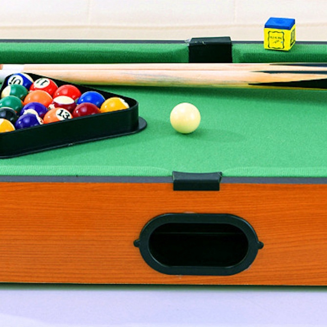 20" Wooden Portable Compact Mini Tabletop Pool table Snooker Game