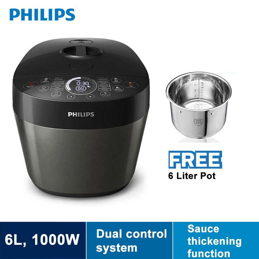 Philips Pressure Cooker HD2145 (6.0L) Multi Cooking Modes 1000W