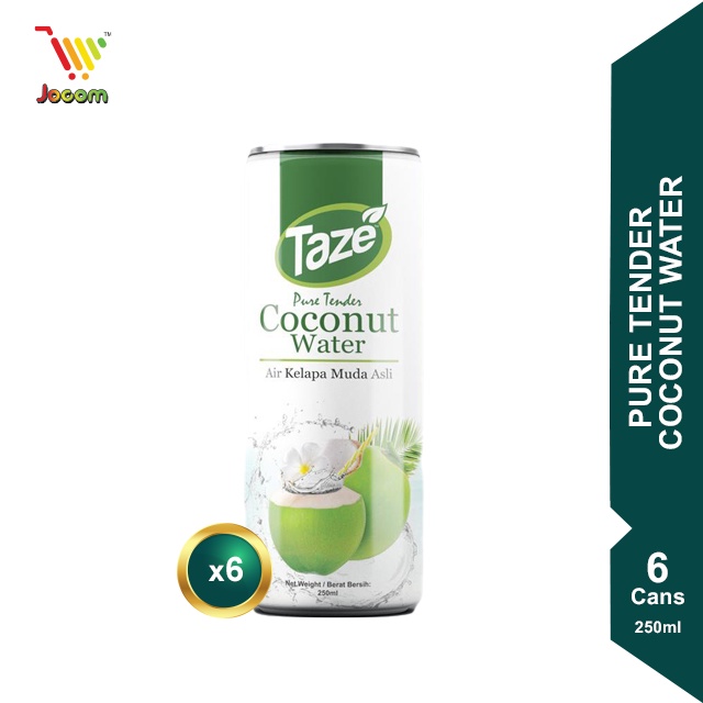 TAZE PURE TENDER COCONUT WATER (6 x 250ml) [KL & Selangor Delivery Only]