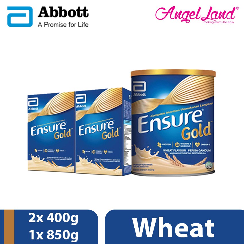 Abbott Ensure Gold +HMB 850g (1 Tin) + Ensure Gold +HMB 400g (2 Packs ...