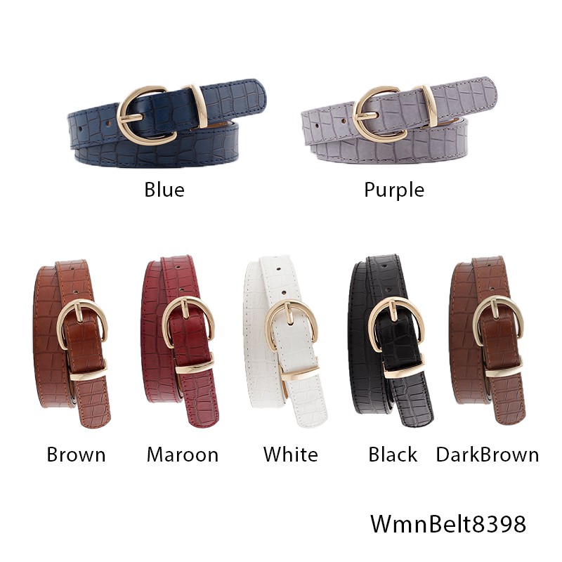 Korean Style Woman Small Buckle Thin And Texture Belt 8398
