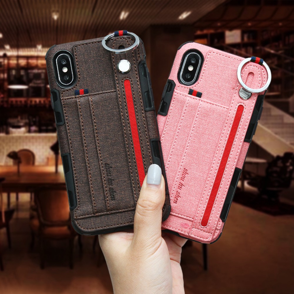 Leather Casing iPhone X XS Max XR 6 6S 7 8 Plus XR Hand ...