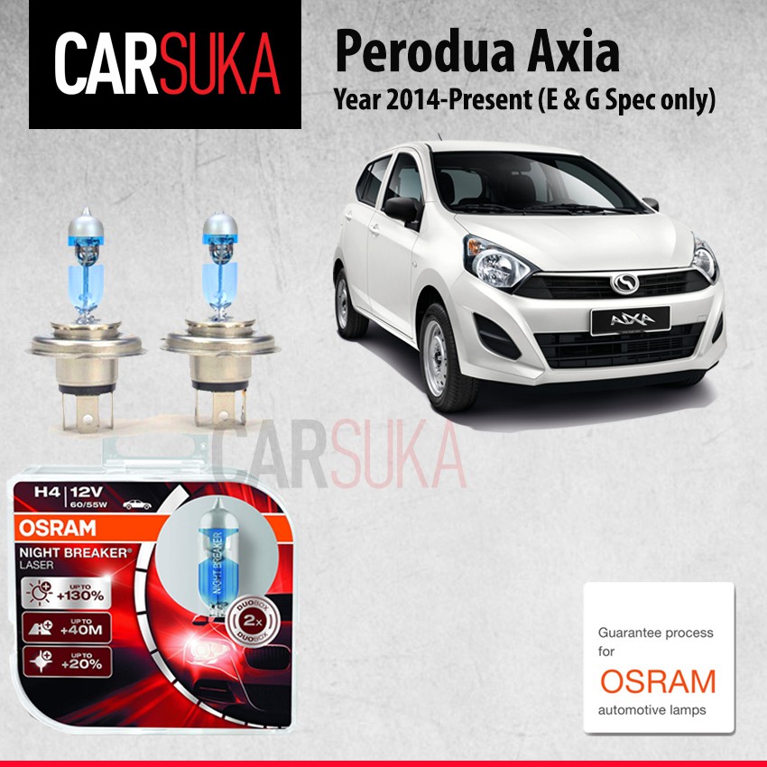 OSRAM Head Lamp Headlights for Perodua Axia SE Spec 