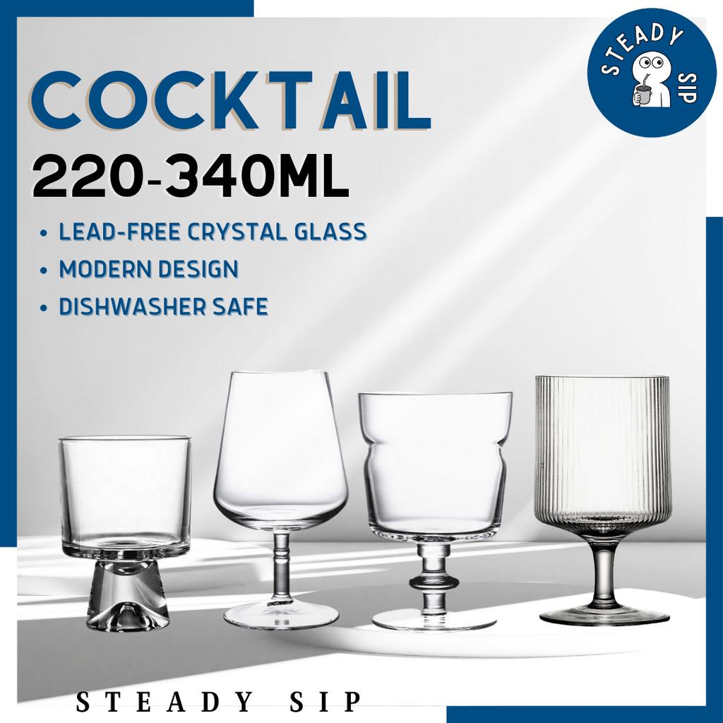 Steady Sip Cocktail Coffee Pudding Glass Glass Cup 鸡尾酒杯 玻璃杯 咖啡杯 奶昔杯 水杯 Gelas Kaca Tahan Panas Sejuk