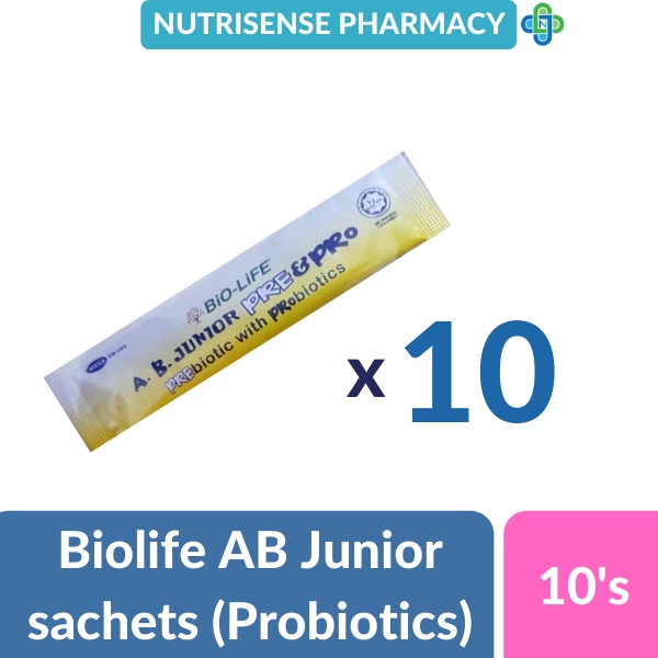 Bio-Life A.B. (AB) Junior Pre & Pro Prebiotics With Probiotics NO BOX ...