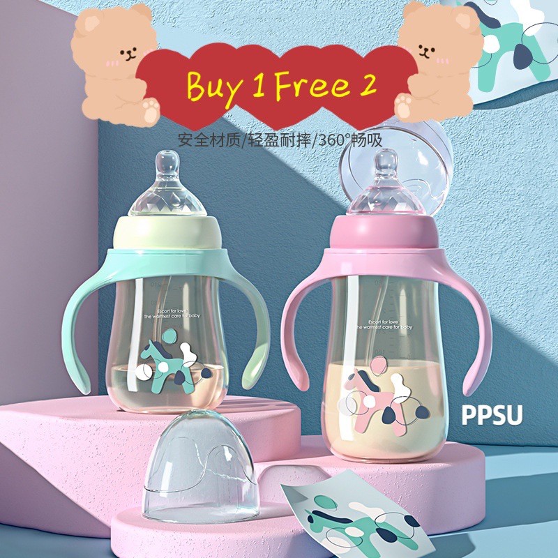 PPSU Baby Water Milk Feeding Training cup Bottle Botol  Air  