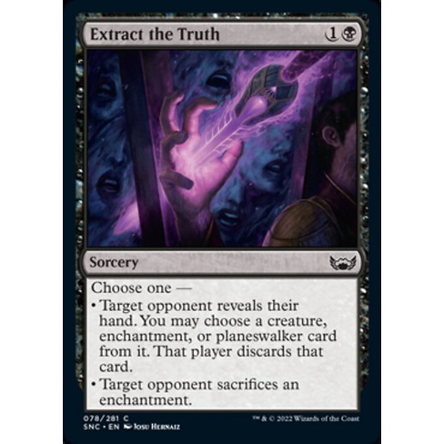 Extract the Truth | [SNC][C][{1}{B}][Sorcery][MTG Singles]