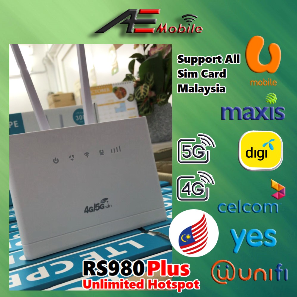 Unlimited Hotspot 4G/5G WiFi Modem Modified RS980 Support ...