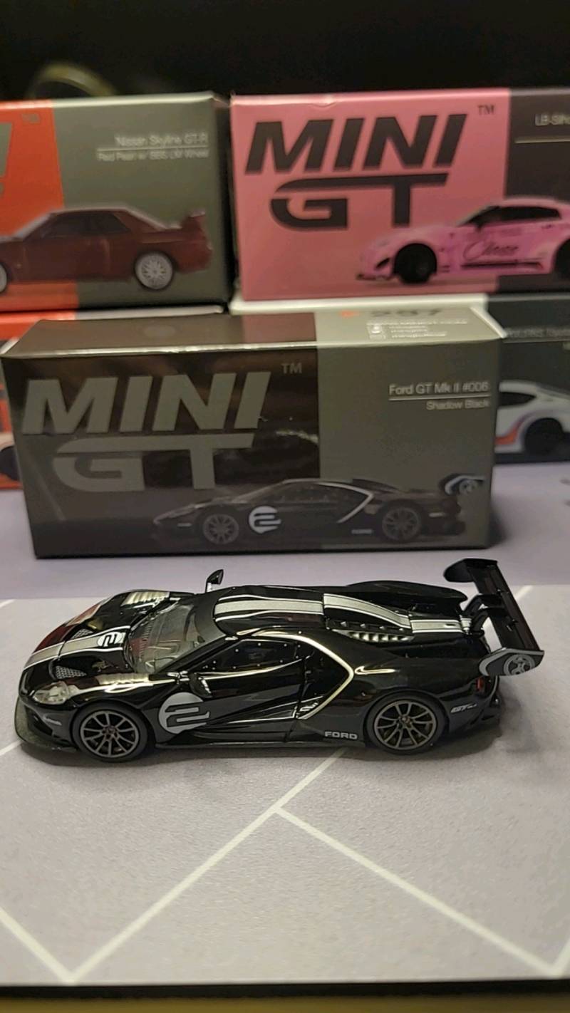 MINI GT 1/64 #297 FORD GT MK II #006 SHADOW BLACK | Shopee Malaysia