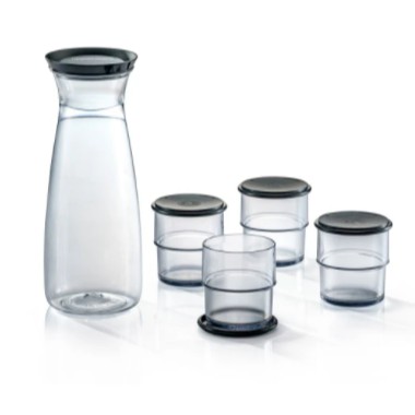 ❤BEST PRICE❤ Tupperware Clear Drinking Set 1.3L and Clear Glass 250ml (4)