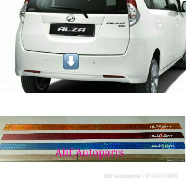 Ready Stock Reflector Sporty Bumper Belakang Rear Perodua Alza 1st Model Shopee Malaysia