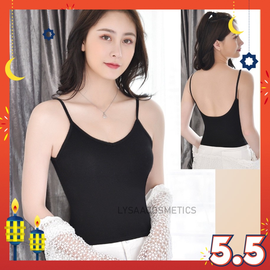 Sexy Singlet Strap U-shaped Back Women Baju Tidur Perempuan