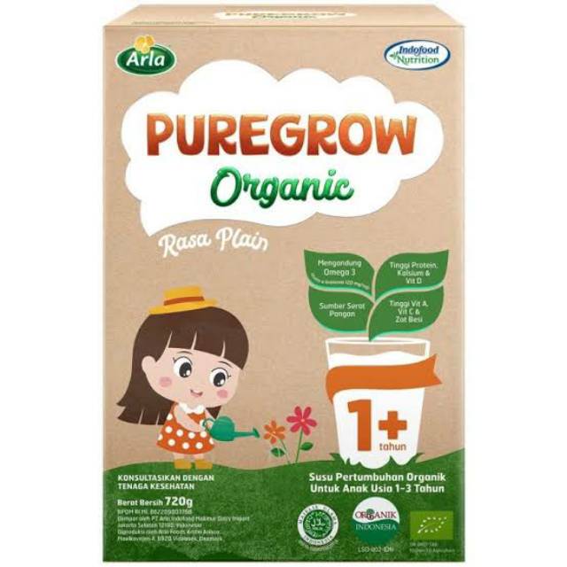 Puregrow Organic 1-3 Years 720Gr Girl