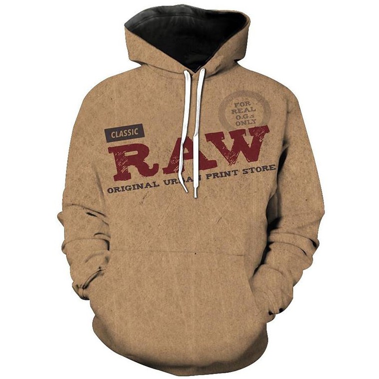 raw paper hoodie