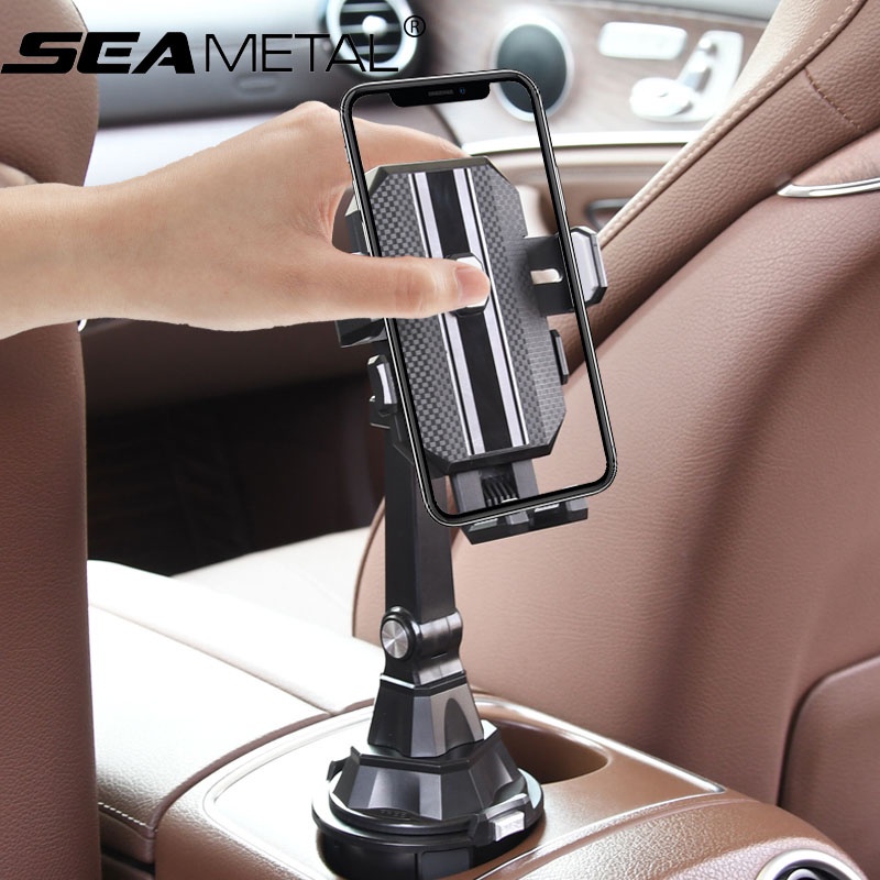 SEAMETAL Car Cup Holder Cellphone Mount Stand for Mobile Cell Phones