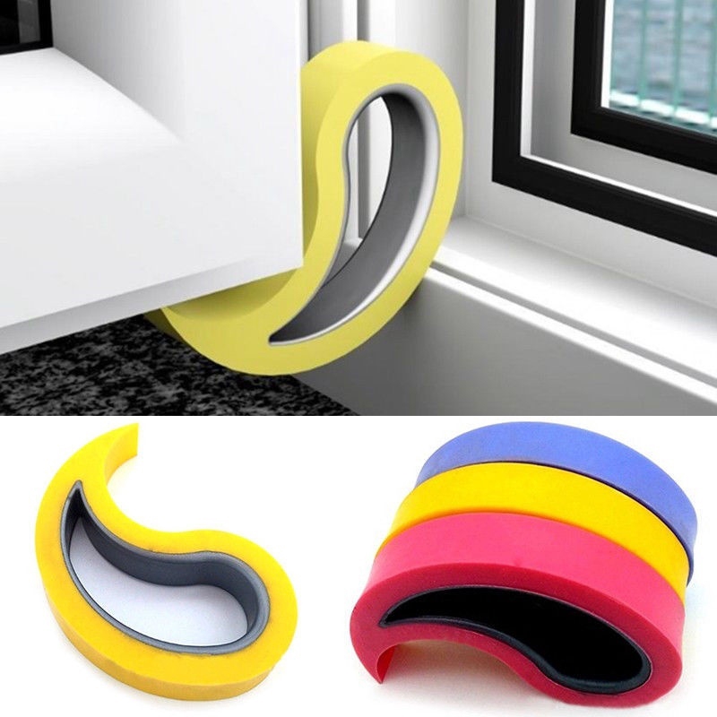 1pc Random Color Rubber Room Door Stopper Wedge Window Stopper