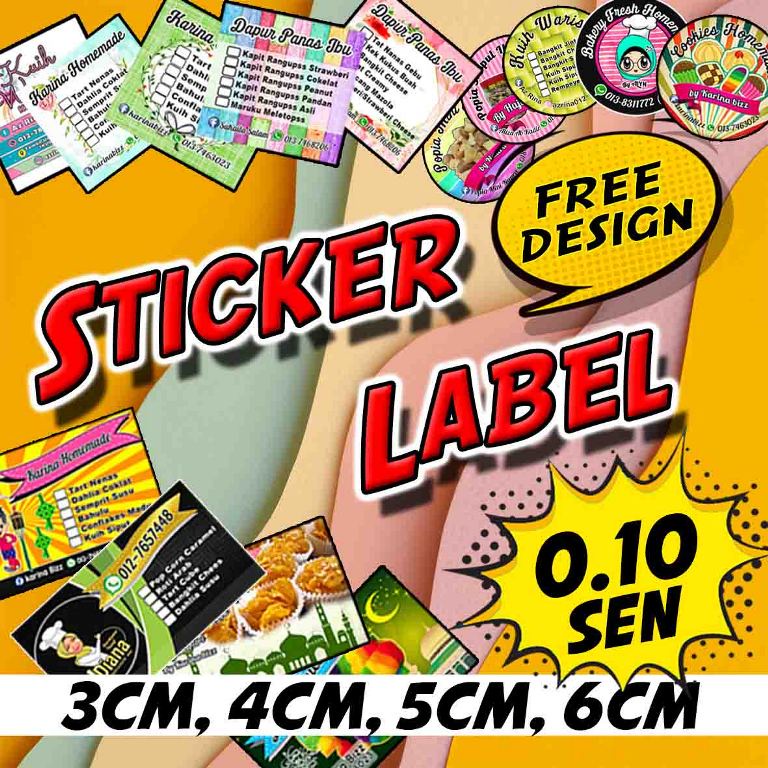 Sticker produk(Bulat)/Sticker Label Produk/Label sticker/sticker