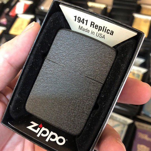 Black Crackle 1941 Replica 28582 Zippo Lighter Shopee Malaysia