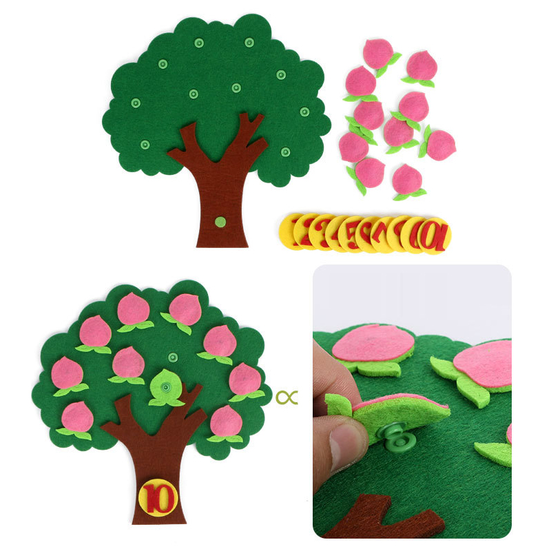 Reliable Durable Montessori Math Toys Fruit Trees Puzzles Digital Cognitive Kindergarten Teaching Aids Diy Early Lear... - Image 3