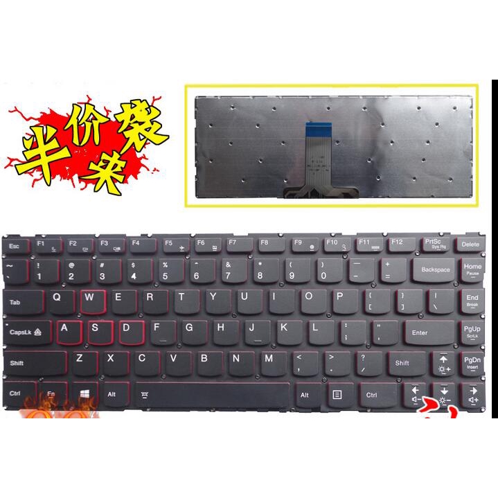 New Laptop Keyboard For Lenovo Y40 70 Y40 80 Y40 70at Us Layout