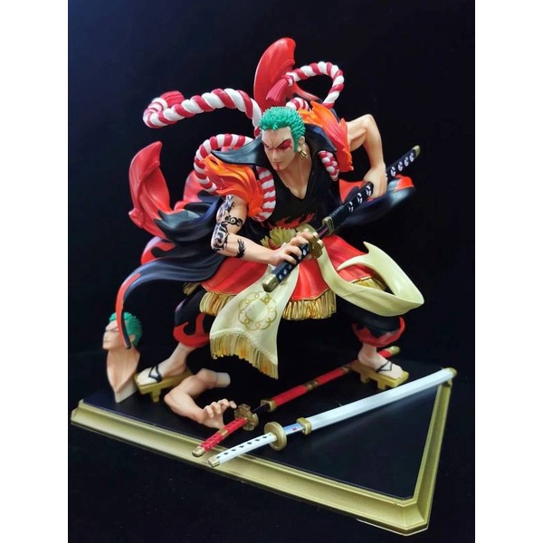 Buy Kabuki Zoro One Piece Gk Kabuki Zoro One Sword Style Tiens Zoro Statue Boxed Figure海贼王gk 歌舞伎索隆一刀流天狮索隆雕像盒装手办摆件模型