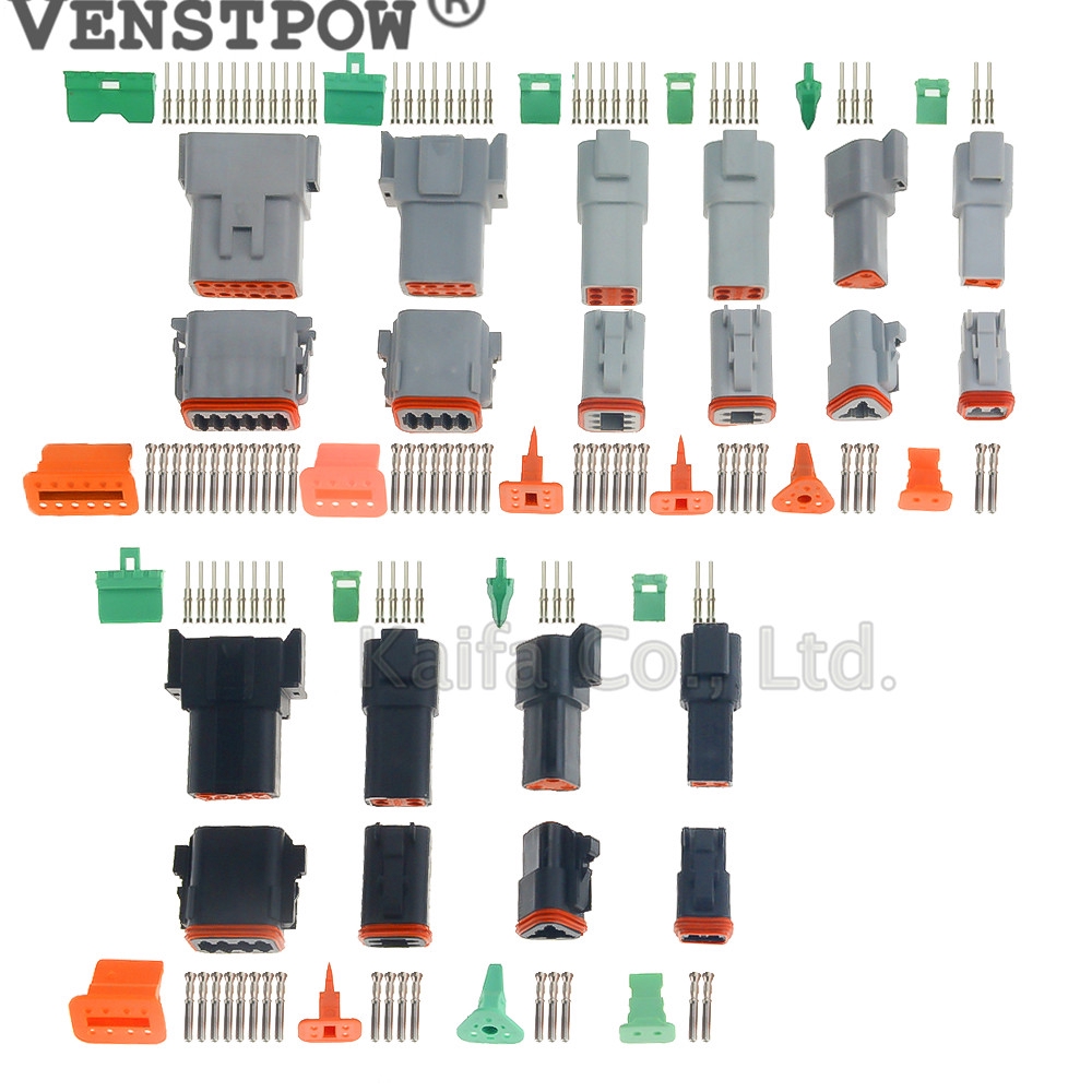 Waterproof Sealed Cable Electrical Wire Connector Plug For Car 2//3//4//6//8//12 Pins