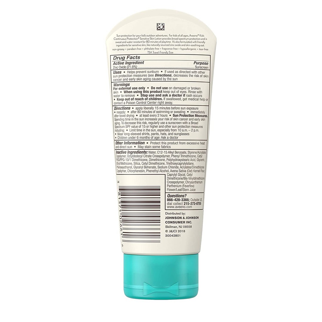 aveeno kids continuous protection