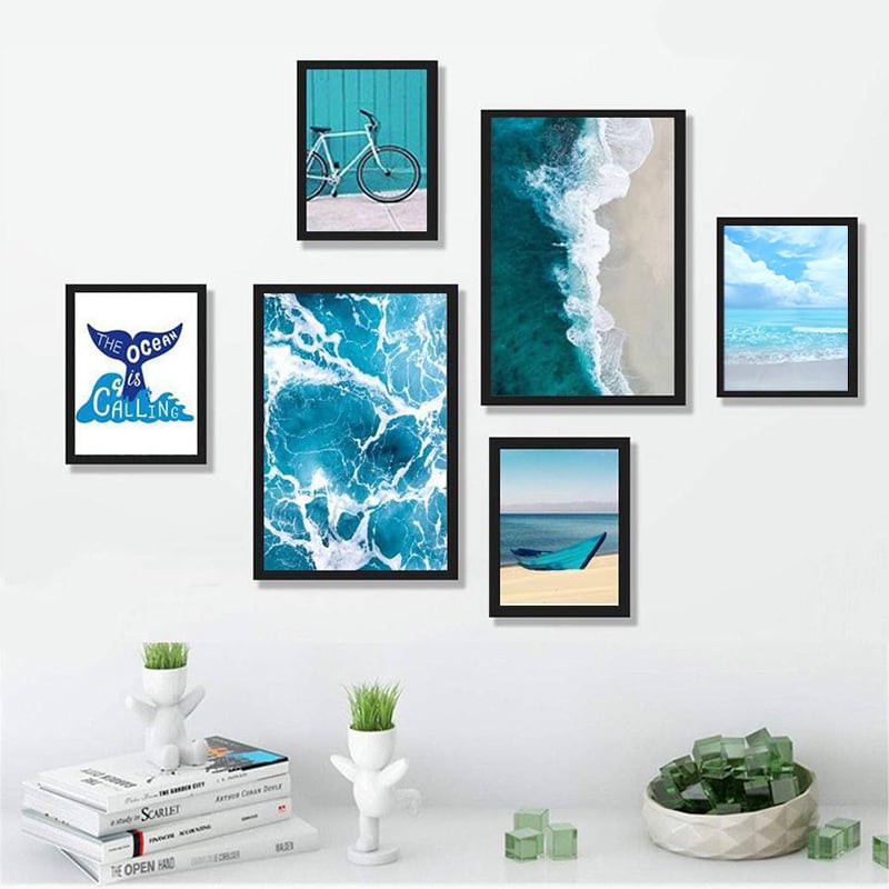 Set Of Pictures With 6 Frames Of Wall-Mounted Pictures - Support ...