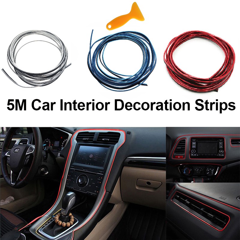 5m Car Door Dashboard Car Interior Decoration Pvc Strips Car