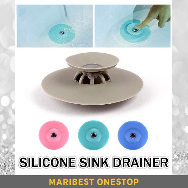 Silicone Sink Water Drainer Strainer Debris Clog Plug Sewer Filter Hair ...