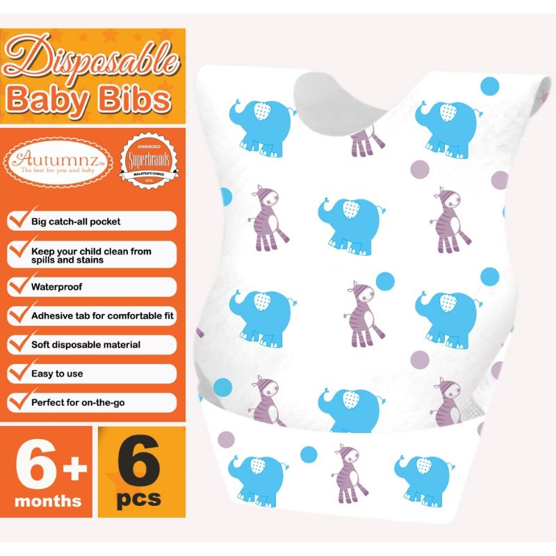 Autumnz Disposable Baby Bibs (6pcs/pack) Shopee Malaysia