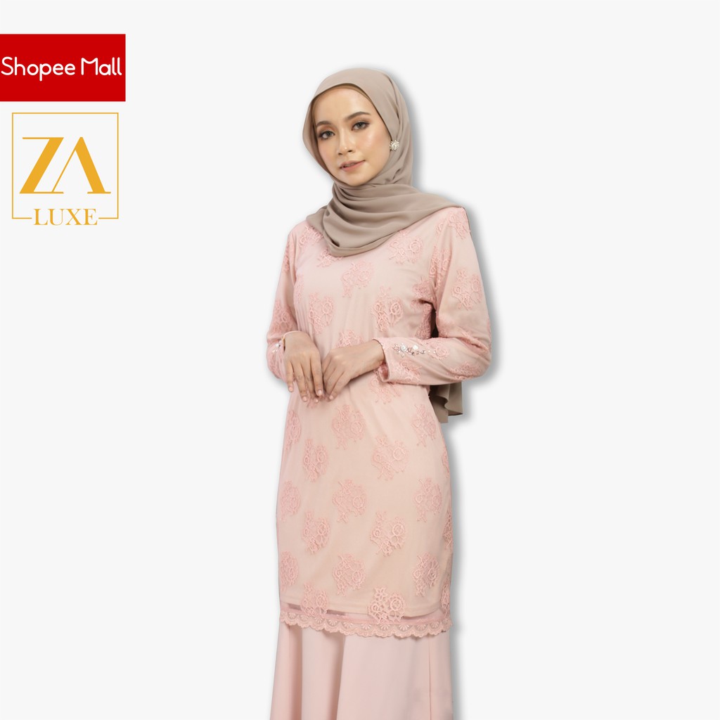  Zoe  Arissa  Luxe Baju  Kurung  Lace Raya 2021 Stella Shopee 