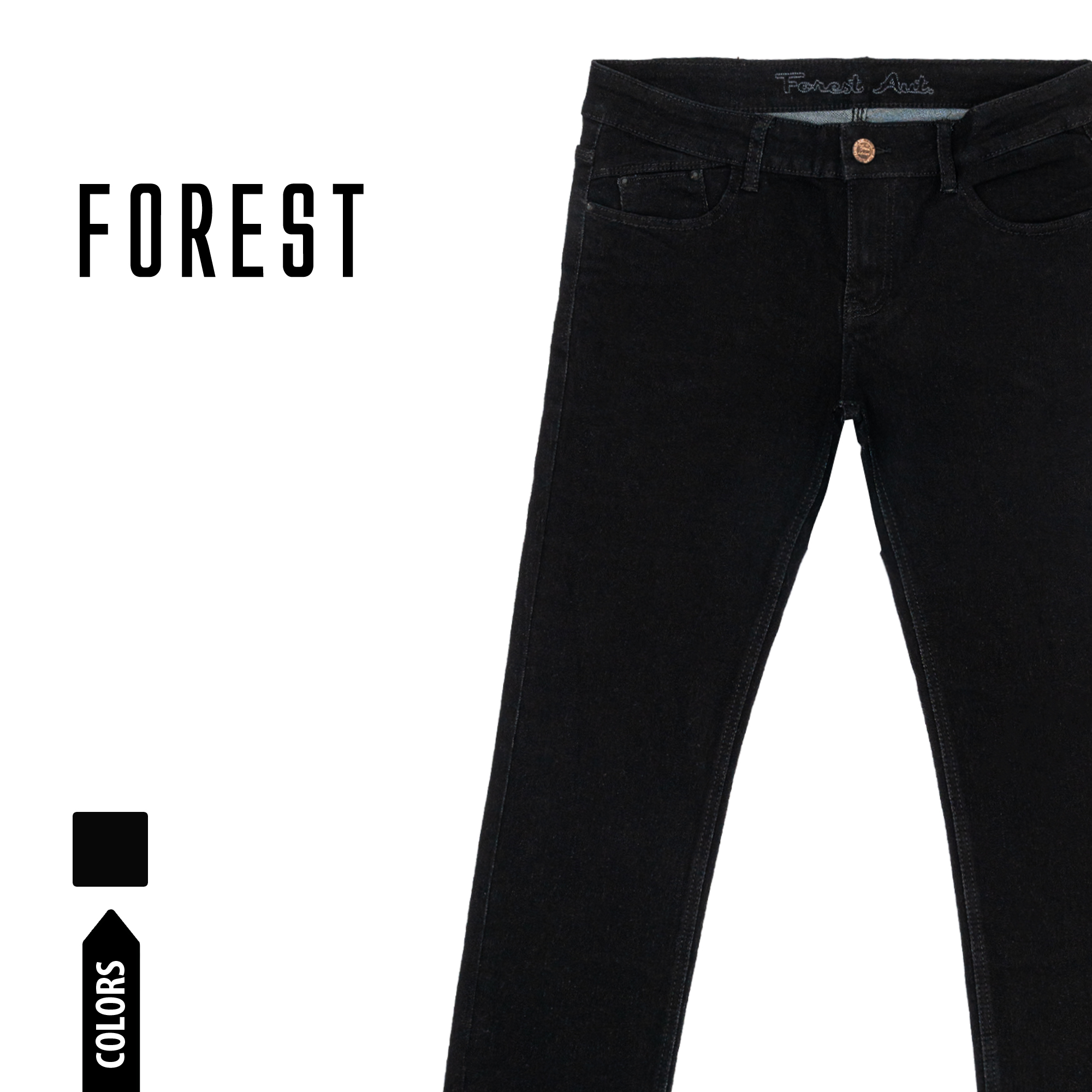 Forest Ladies Slim Fit Jeans Women Stretchable Denim Jeans Seluar Jeans Perempuan 810356