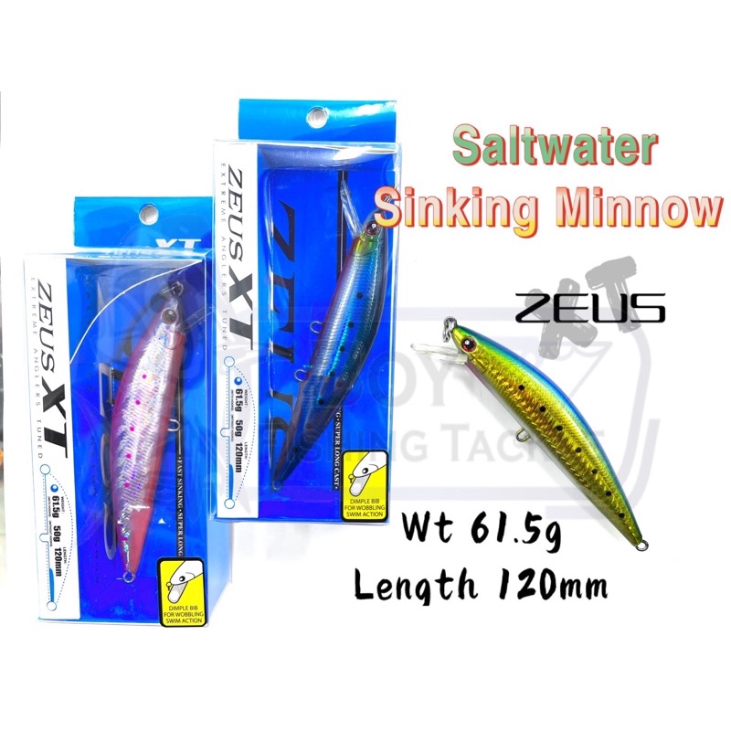 RODFORD ZEUS XT SALTWATERER SINKING MINNOW 50G 12MM FISHING LURE ROD FORD