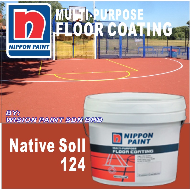 NATIVE SOLI 124 ( 5L ) NIPPON PAINT MULTI-PURPOSE FLOOR COATING BASKETBALL COURT / TENNIS COURT