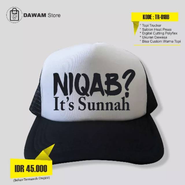 Islamic Trucker Hats Niqab Its Sunnah Shopee Malaysia