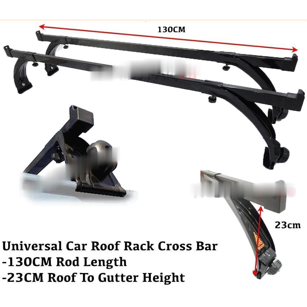 Turbo Auto Car Van Roof Rack Carrier Top Holder Luggage Carrier (For Car With Rain Gutter) (130cm x 23cm)