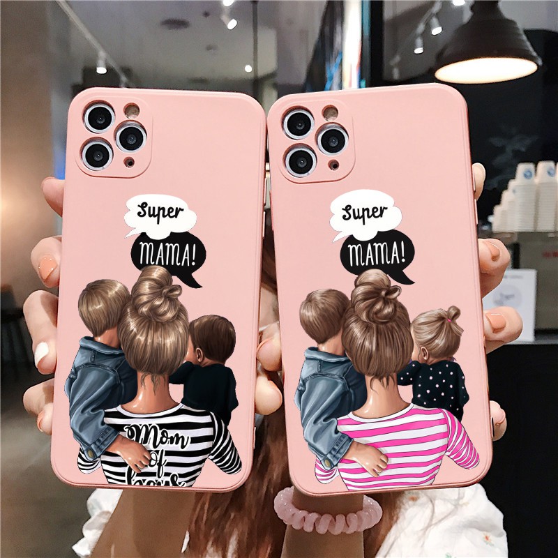 Punqzy Cute Mama Of Girl Boy Mom Baby Cute Phone Case For Samsung Galaxy A50 0 S S11 S10 S8 Note10 Soft Tpu Phone Ca Shopee Malaysia