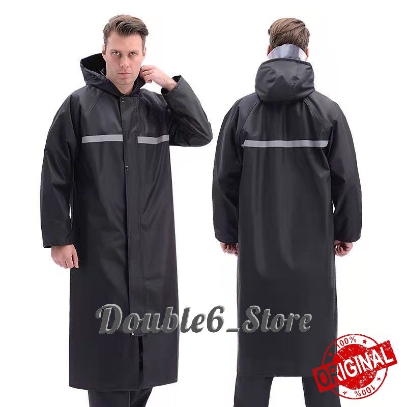 DOUBLE LAYER DESIGN PVC RAINCOAT RAIN JACKET MOTOSIKAL / BAJU HUJAN RAINCOAT MOTOR Yamaha Honda Sym BY DOUBLE6_STORE