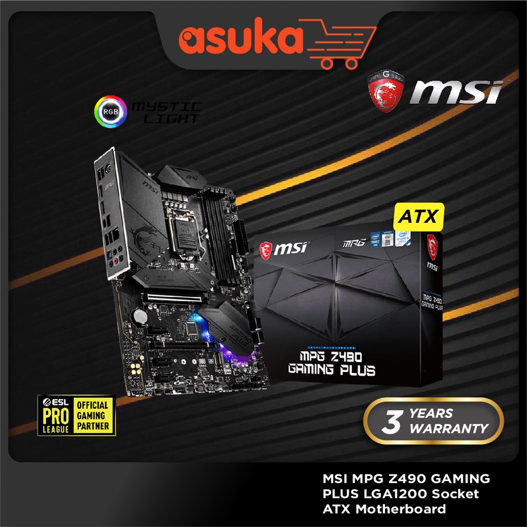 MSI MPG Z490 GAMING PLUS LGA1200 Socket ATX Motherboard