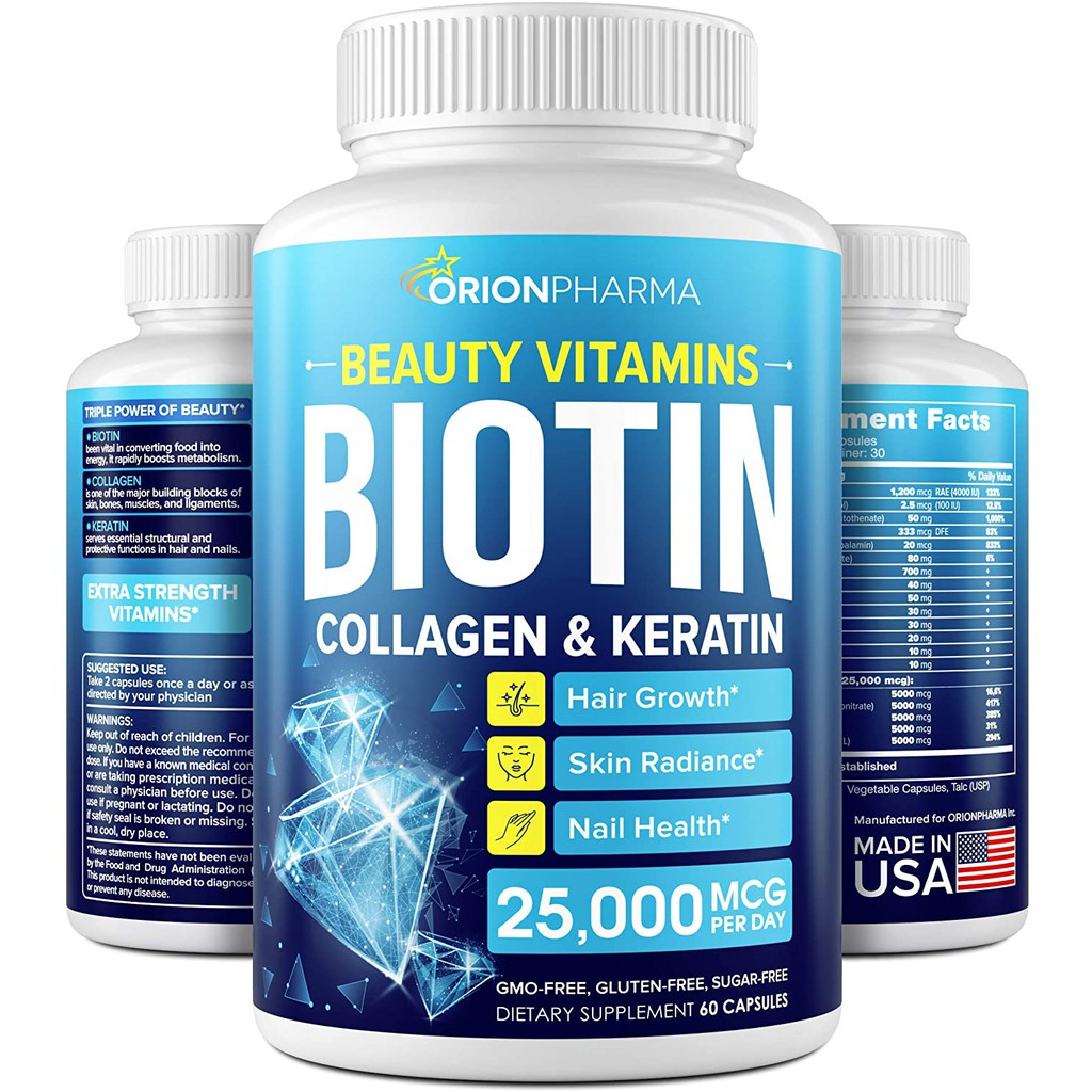 100％安い ORIONPHARMA Biotin, Keratin Collagen Capsules - Made in USA Natural  Fish Collagen, Biotin for Hair Growth Vitamins with Multi Peptides Loss,  Skin Nails amazingimoveis.com.br