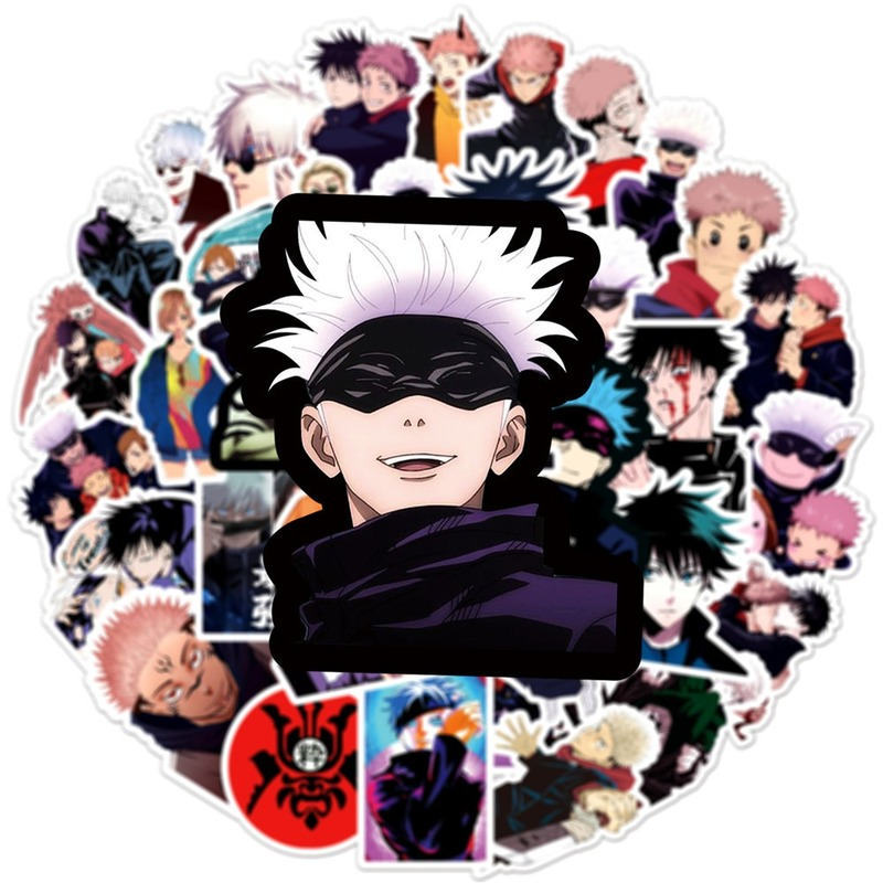 50Pcs Lot Anime Jujutsu Kaisen Stickers For Car Laptop PVC Bicycle 