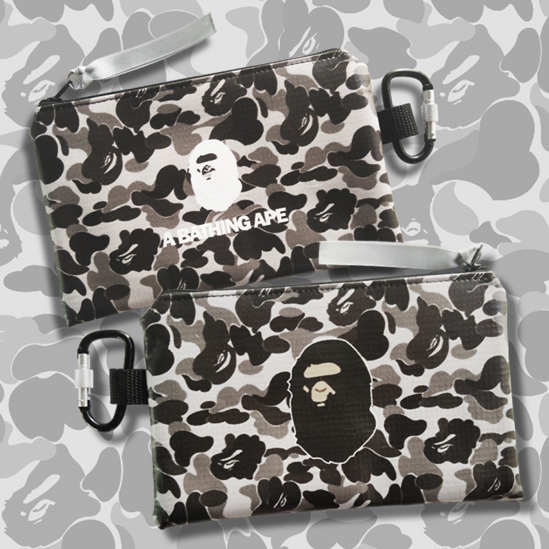 Bape stylish man woman hand held travel accessories Clutch Bag