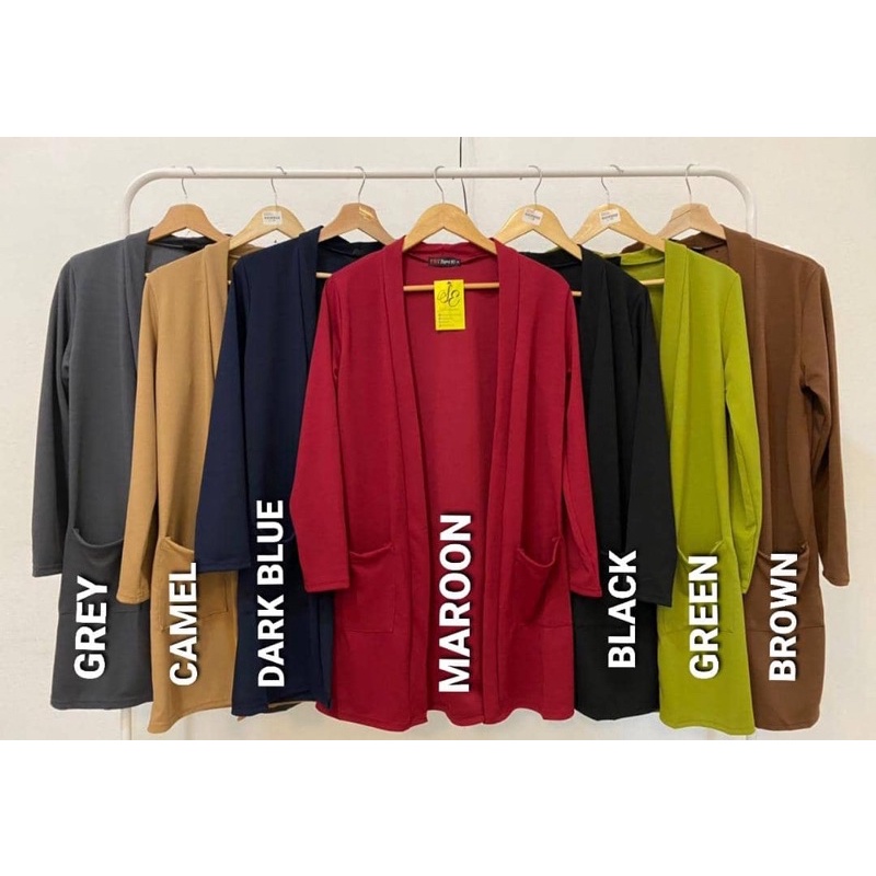 HARGA BORONG?BERPOCKET NEW CARDIGAN?KOREAN MUSLIMAH STYLO WOMEN CARDIGAN ( M/L/XL/2XL/3XL/4XL )?