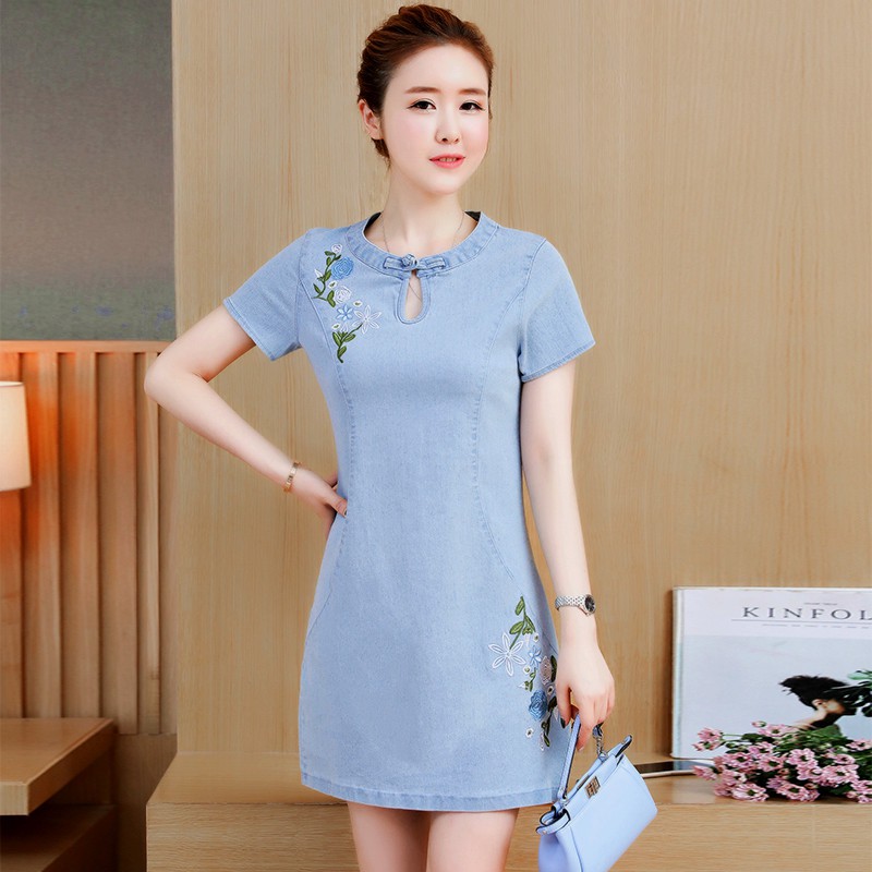 jean dress short sleeve