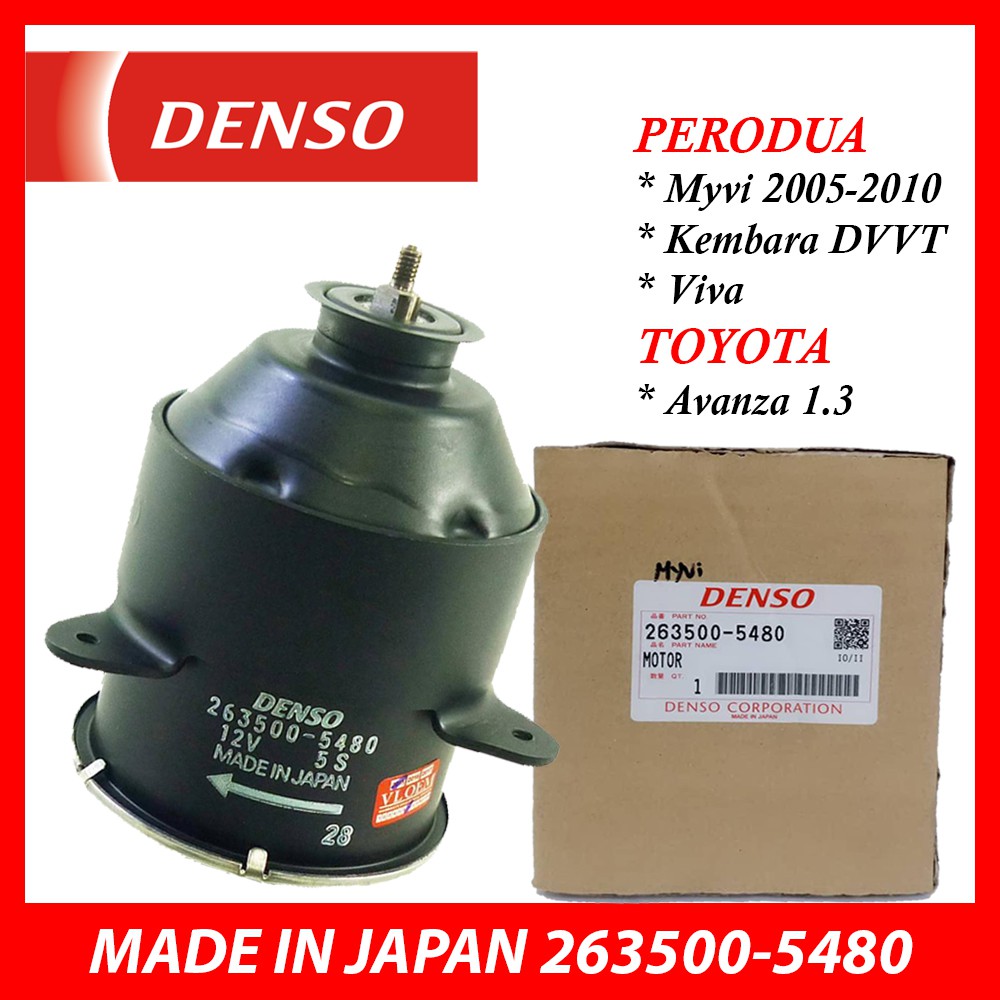 (MADE IN JAPAN) DENSO Radiator Fan Motor - Perodua Myvi 