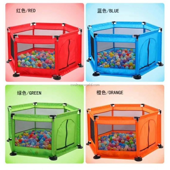 [BIG SIZE] 2 in 1Hexagon Portable Baby Playpen Ball Pit Tent Playpen